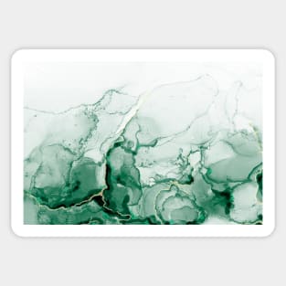 Green and Gold Marble Sticker